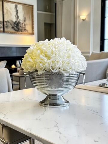 Vionna Vazo Islak Gül Aranjmanı – 35’li / Gümüş