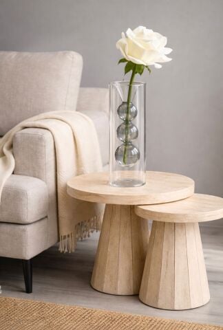 Cidarlı Cam Vazo – Füme