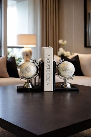 Kitap Tutucu Dekor Seti – Krem