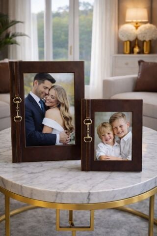 2’li Deri Çerçeve Takımı – Kahverengi