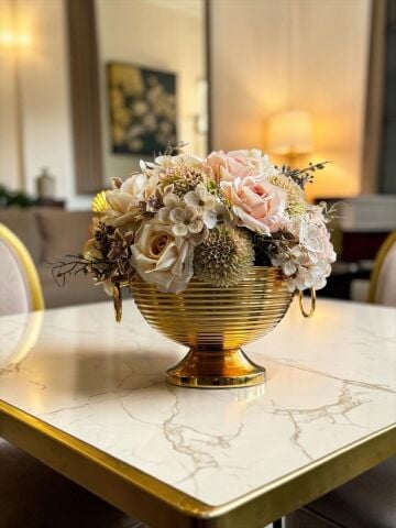 Vionna Saksı Karışık Gül Buketi – Gold