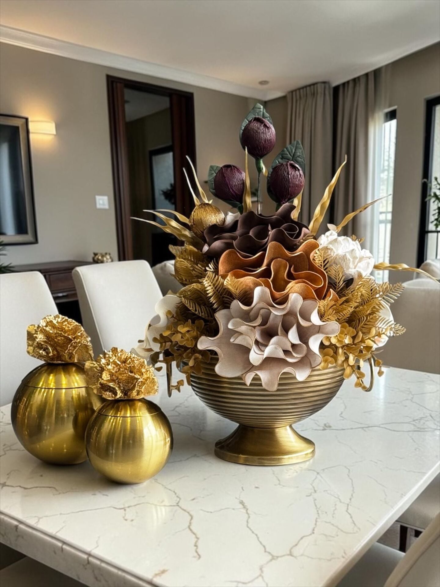 Vionna Saksı Eva Çiçek & Mercan Kutu Seti – Eskitme & Mercan