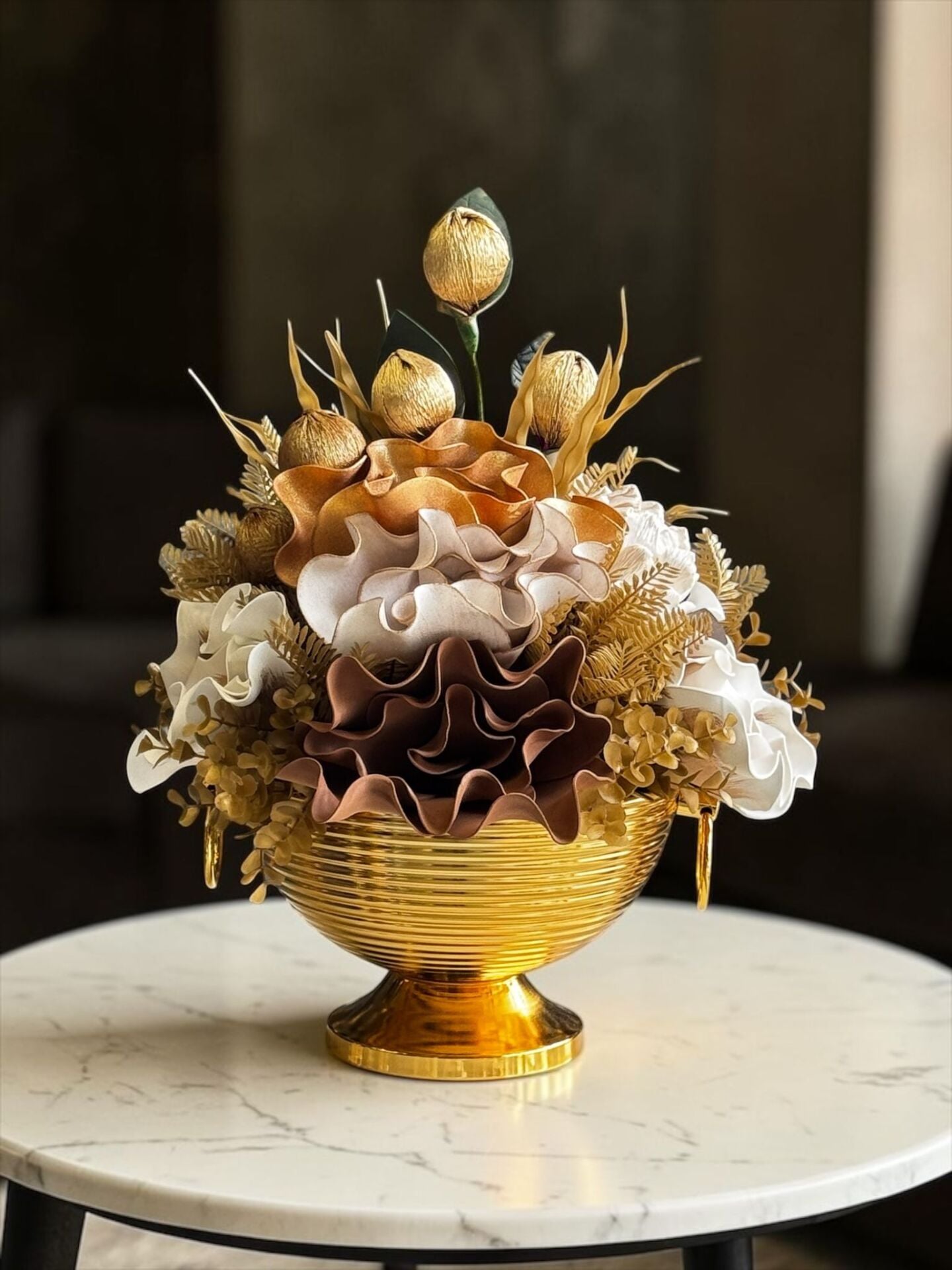 Vionna Saksı Eva Çiçek Aranmanı Gold