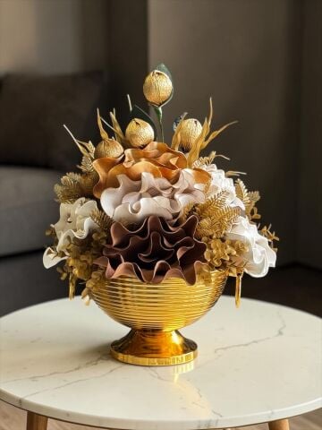 Vionna Saksı Eva Çiçek Aranmanı Gold