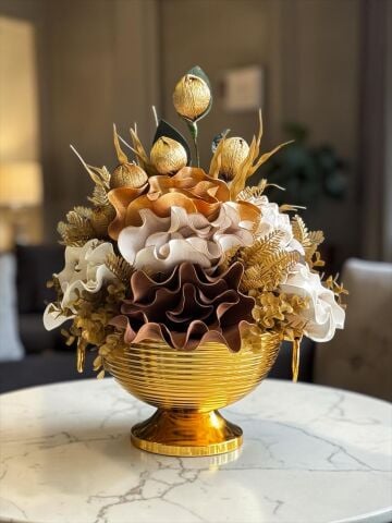 Vionna Saksı Eva Çiçek Aranmanı Gold