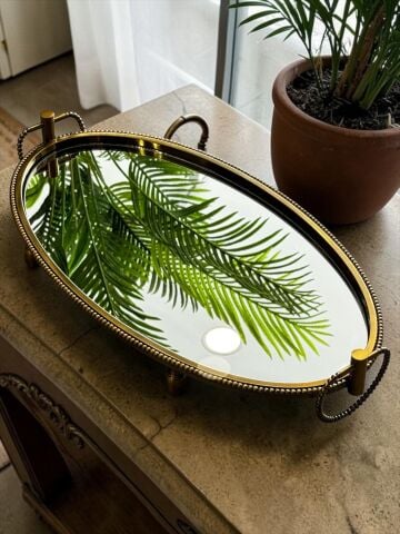 Oval Jardinyer Tepsi Eskitme