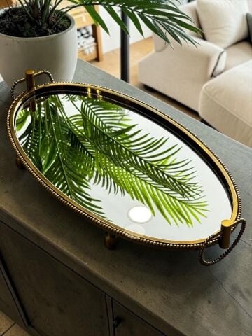 Oval Jardinyer Tepsi Eskitme