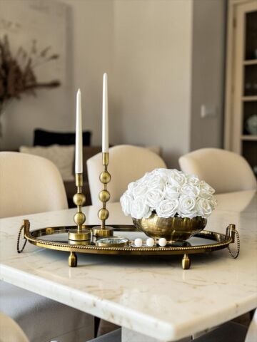 Oval Jardinyer Tepsi Eskitme Seti