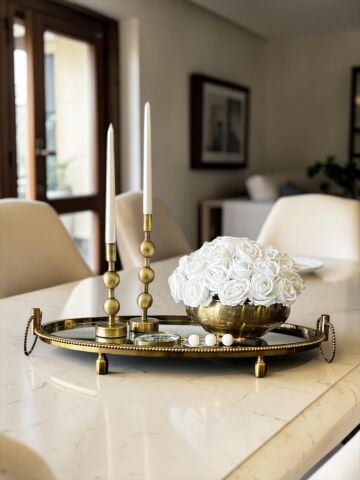 Oval Jardinyer Tepsi Eskitme Seti