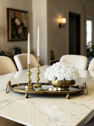 Oval Jardinyer Tepsi Eskitme Seti