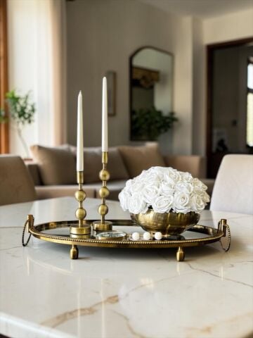 Oval Jardinyer Tepsi Eskitme Seti