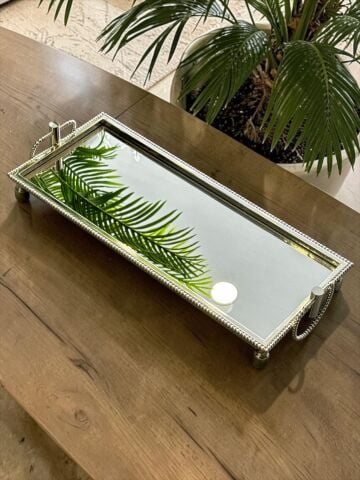 Dikdörtgen Jardinyer – Gümüş