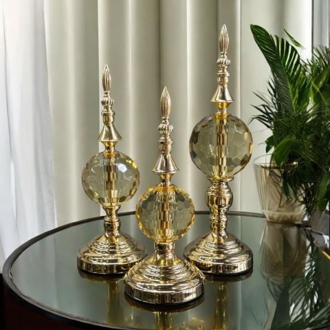 3 Lü Dev Dekor Alem Renkli Bal Gold