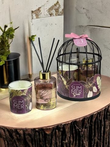 Kafes Mumluk & Oda Kokusu 3 Parça Set Yeşil