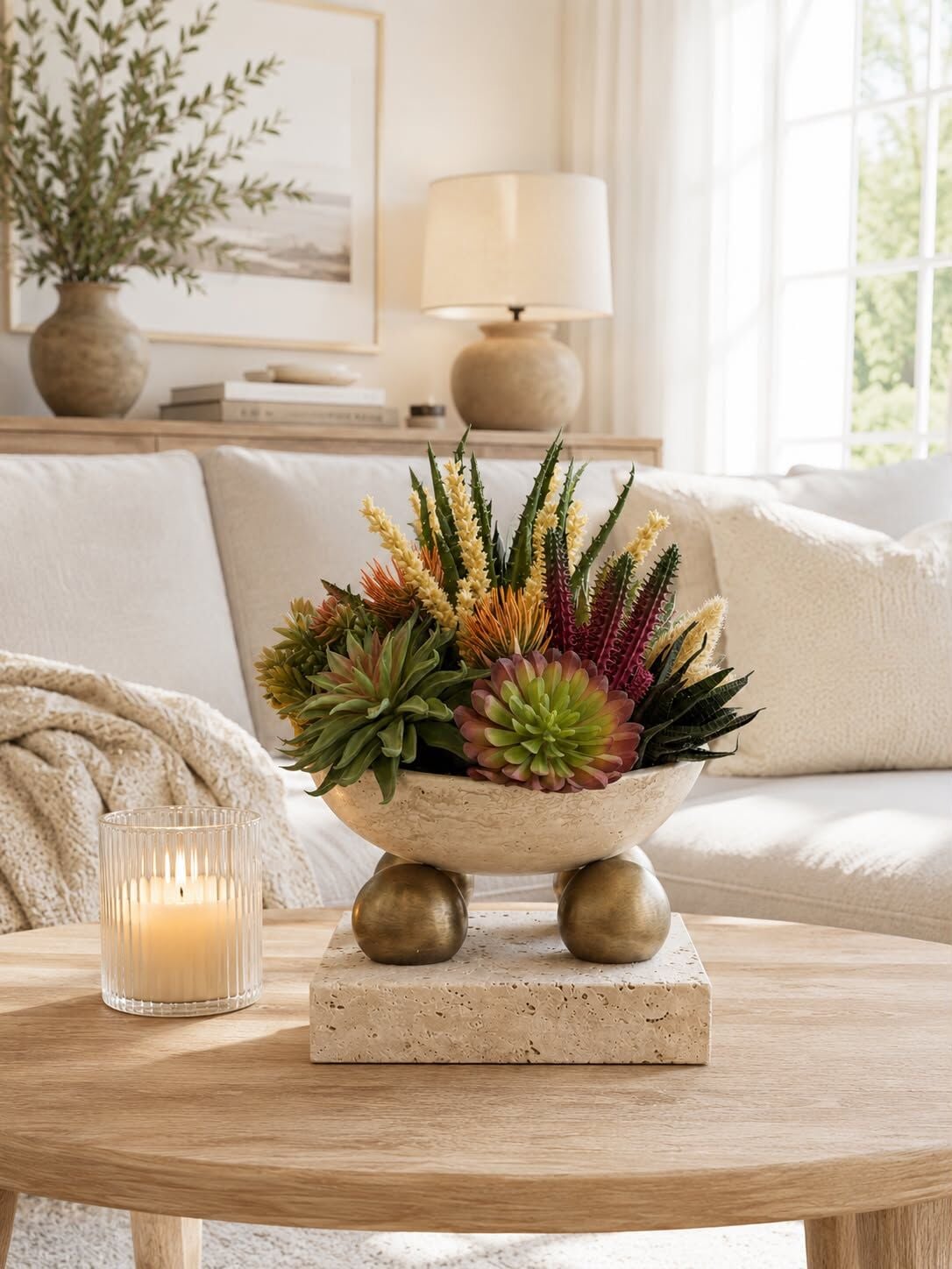 Traverten Aura Bowl – 2’li